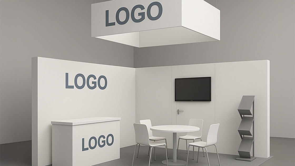 Fotorealistisches CAD-Rendering eines Messestands im Planungsprozess bei MA Messebau