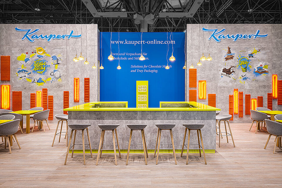 MA Messebau Messestand Kaupert Frontansicht Ausstattung