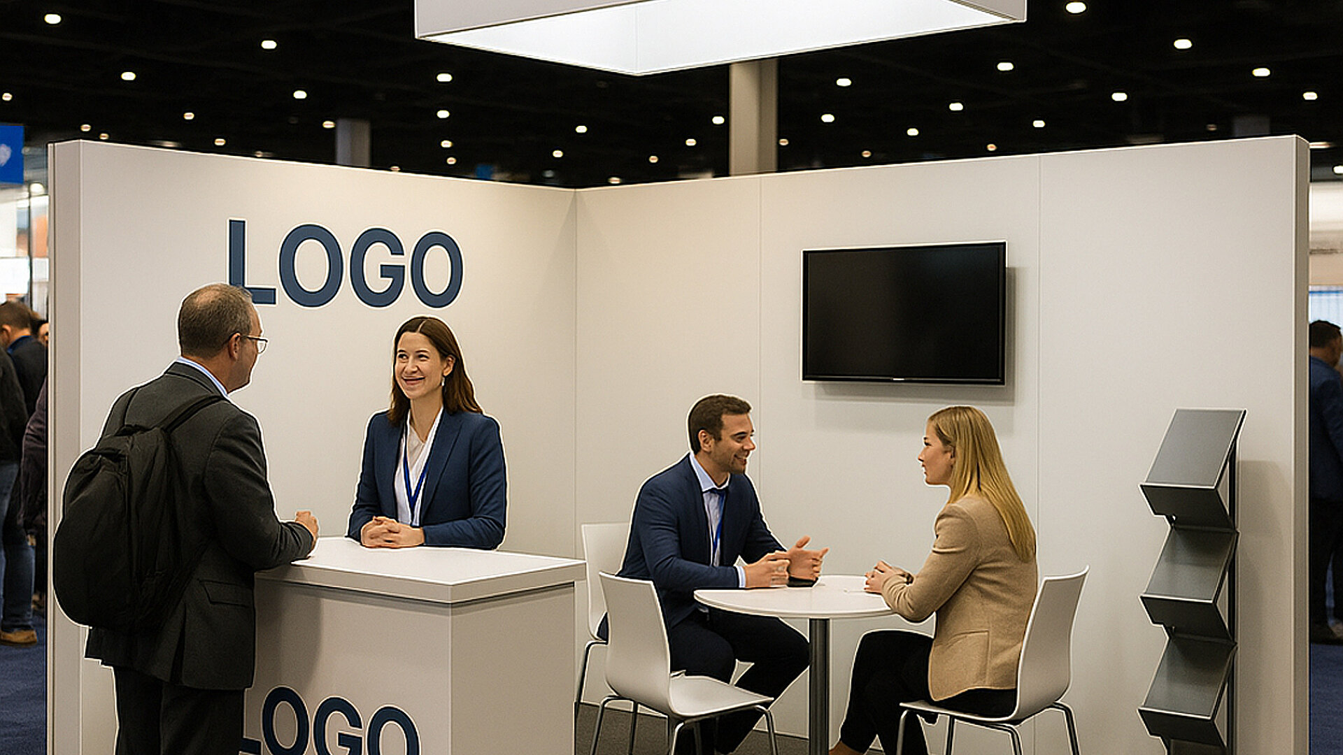 fertiger Messestand während einer Veranstaltung